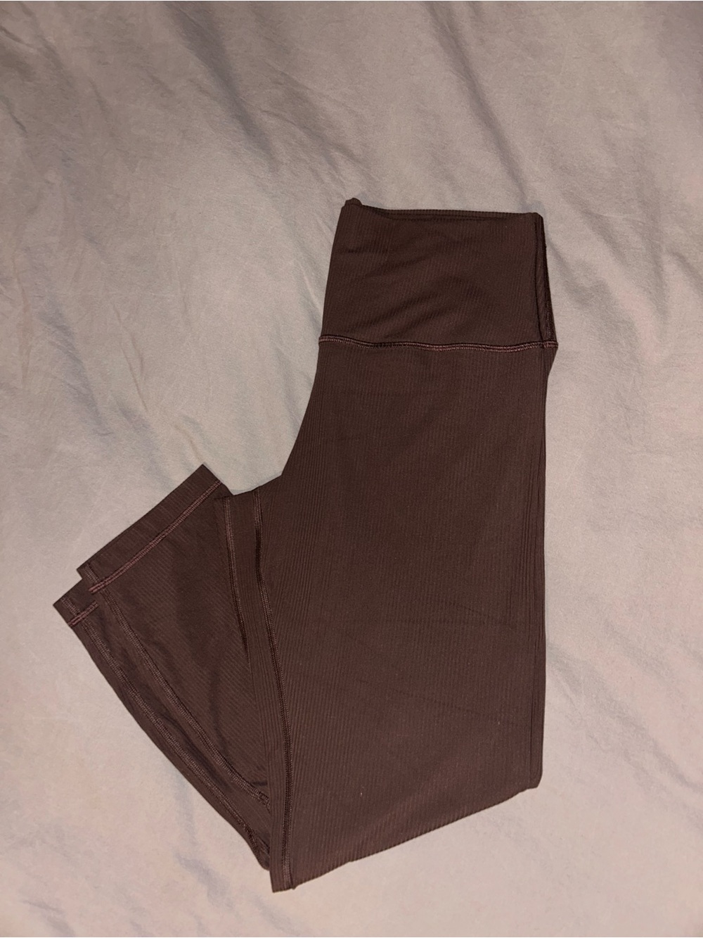lululemon athletica Brown Ribbed High-Rise Leggings